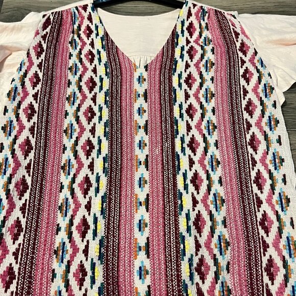 NWT Tru Luxe Jeans Top with Mixed Material. Size med. - Picture 2 of 6